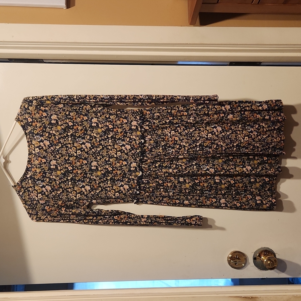 Navy floral dress